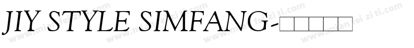 JIY STYLE SIMFANG字体转换